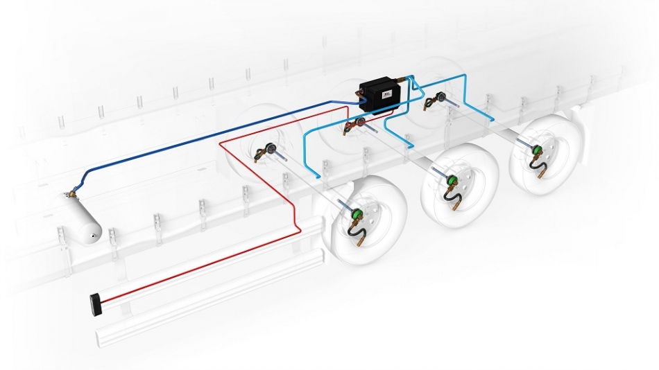 <p>Systeme de gonflage, PSI, Vigia, semi remorque, trailer, oplegger, aanhangwagen, trailer, trailer assen, essieu, essieux, trailer axles, banden, bandenspanning systeem, TPMS, pneu, band, tire, tire inflation system, ATIS, Automatic Tire Inflation System, MTIS, France</p>